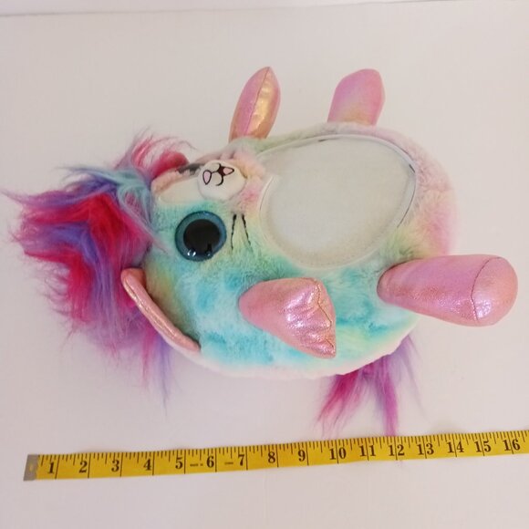 Zuru Rainbocorns Plush Stuffed Unicorn Cat Pink Blue Tie Dye Glitter Heart 11" - Picture 11 of 11